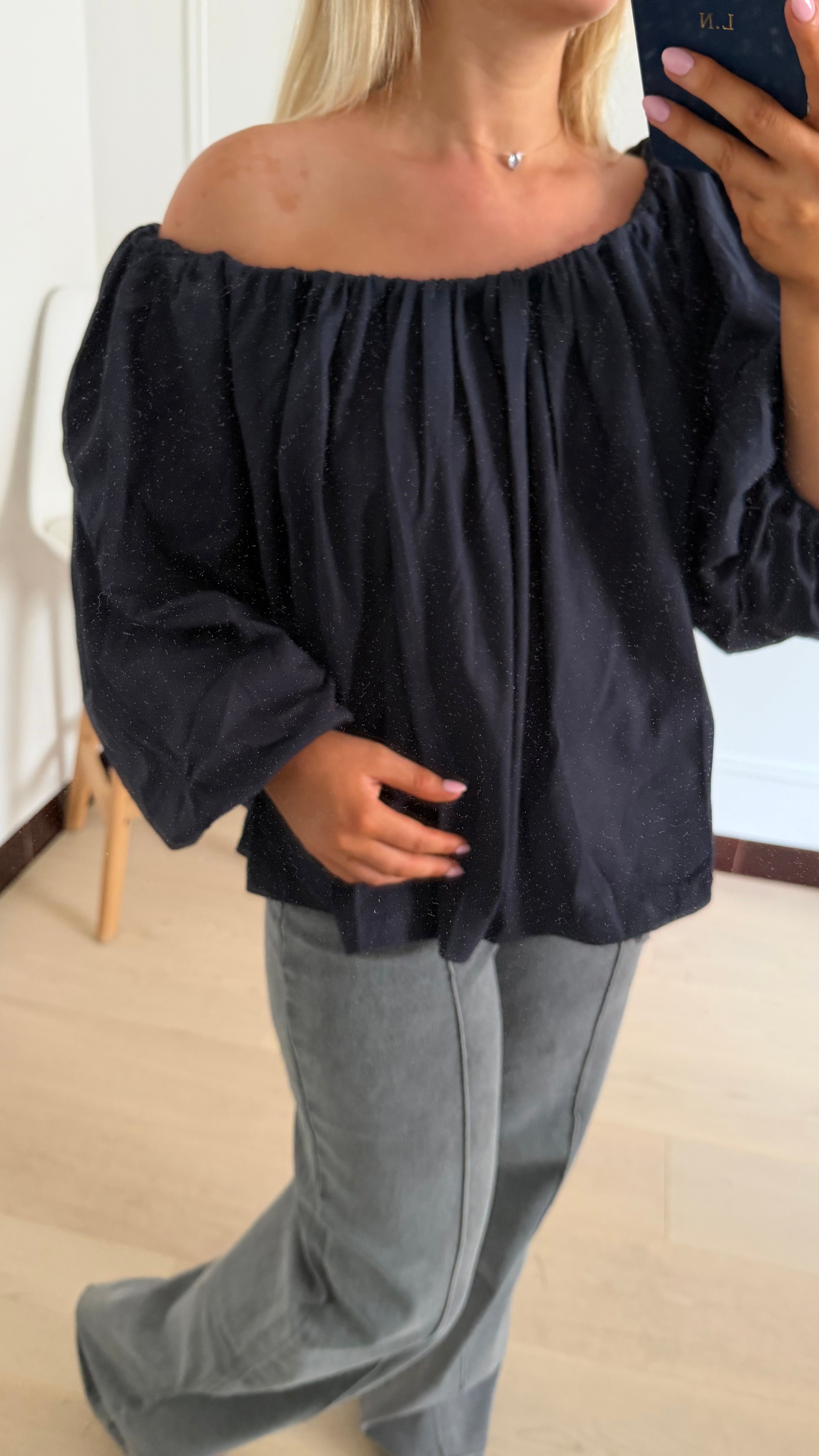 Livia Off Shoulder Longsleeve Marine