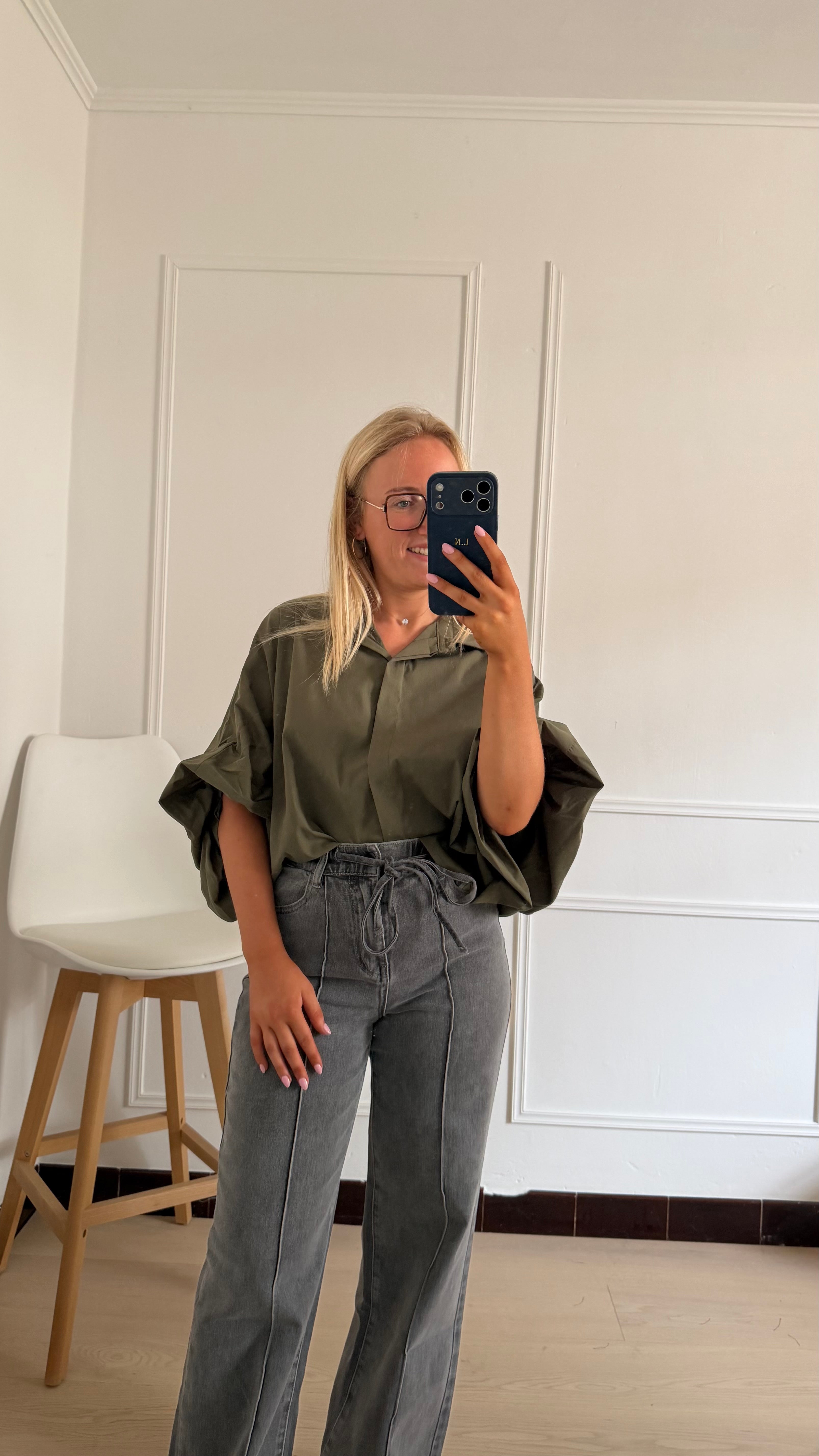 Céleste Kaki Blouse