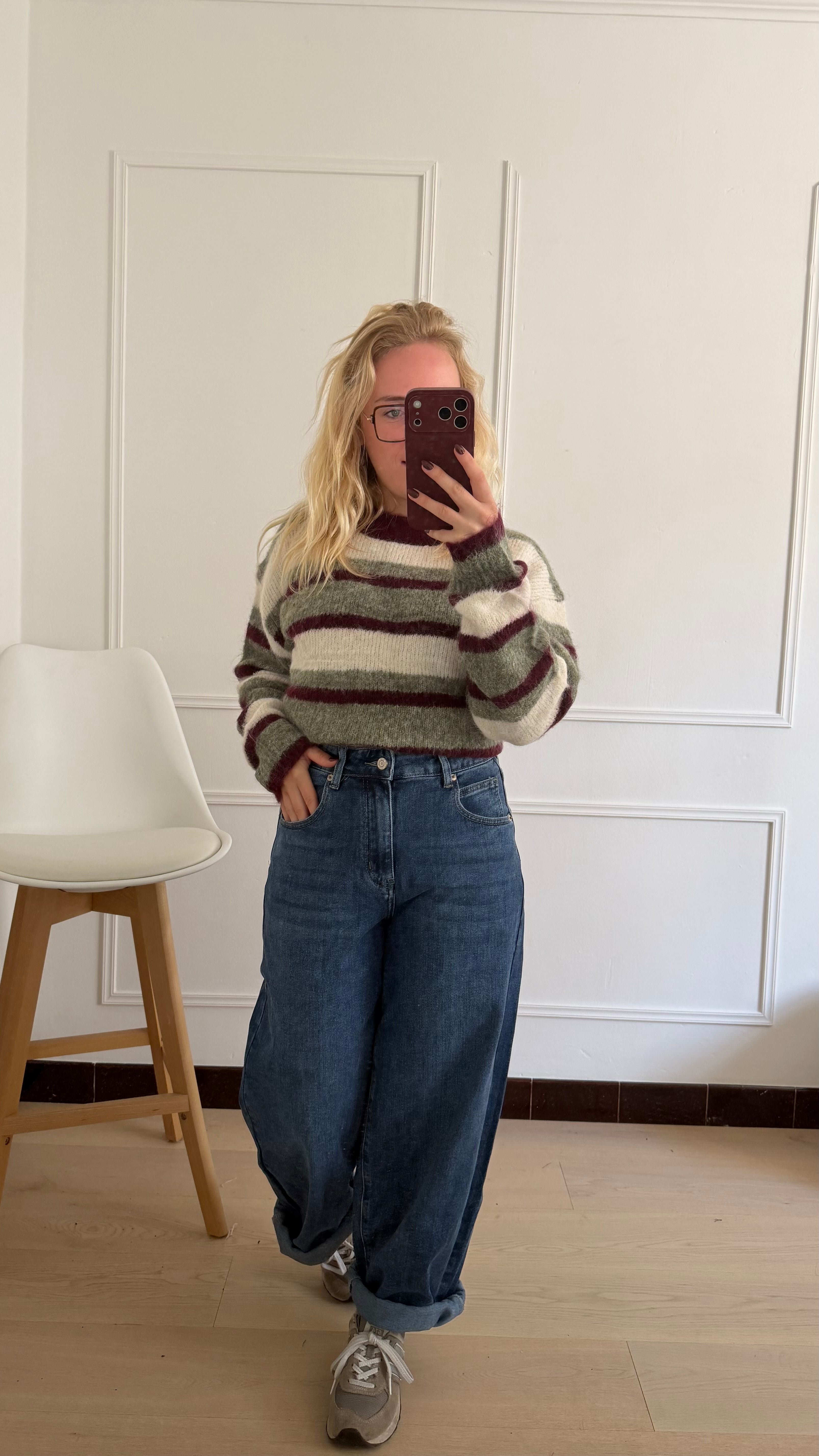 Pippa Striped Pull Green