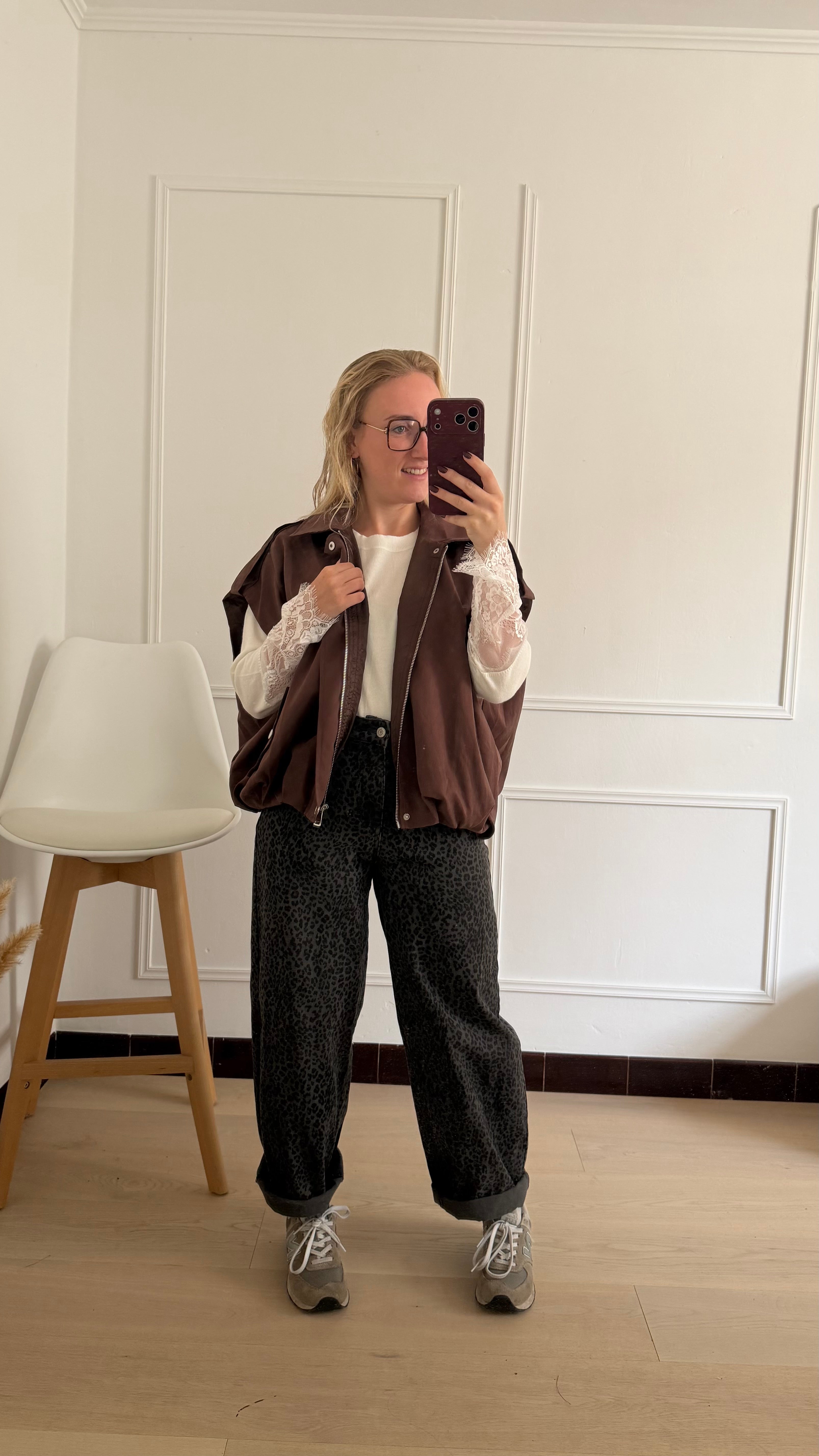 Zaya Gilet Oversized Brown