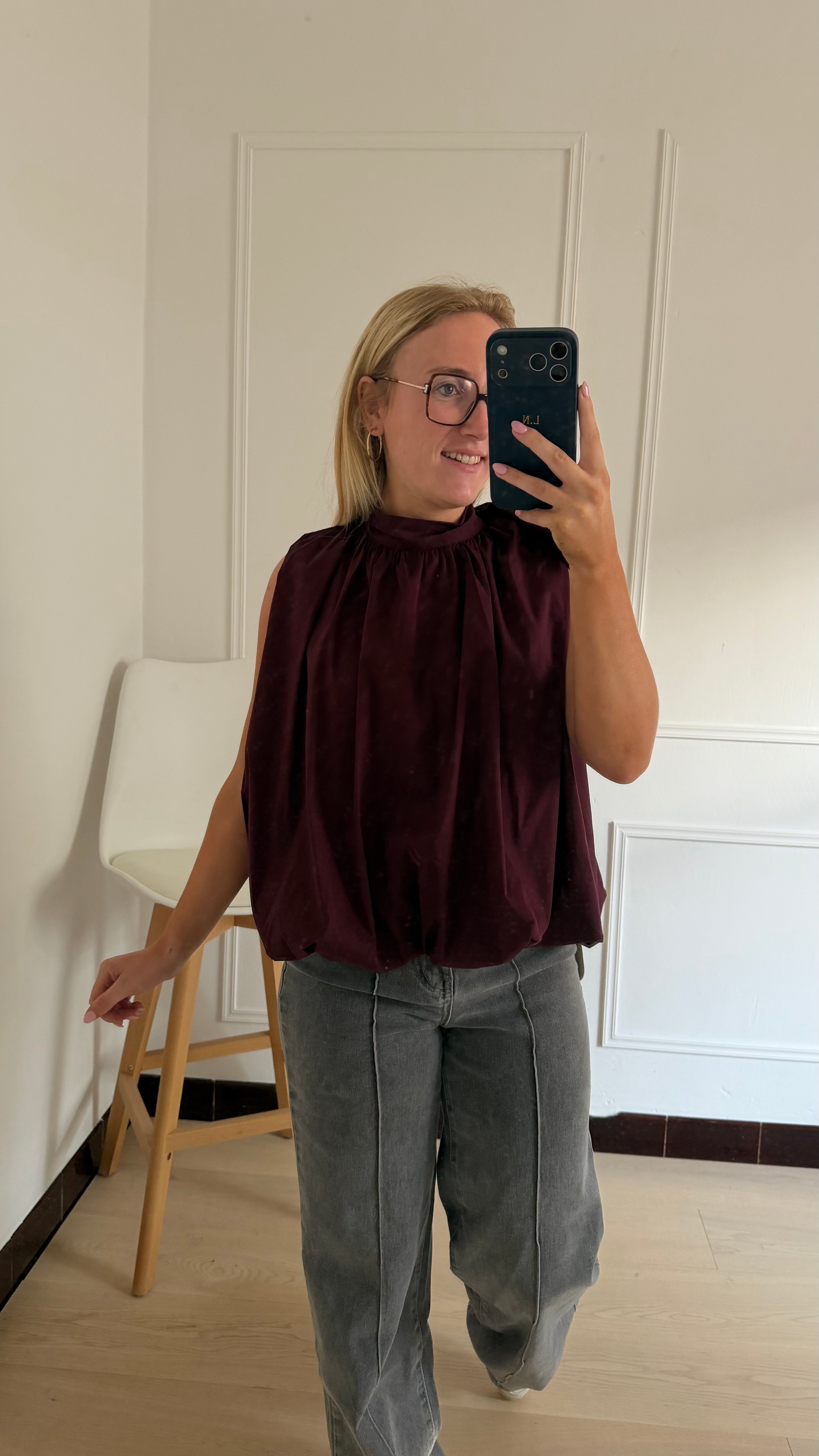 Mila Top Bordeaux