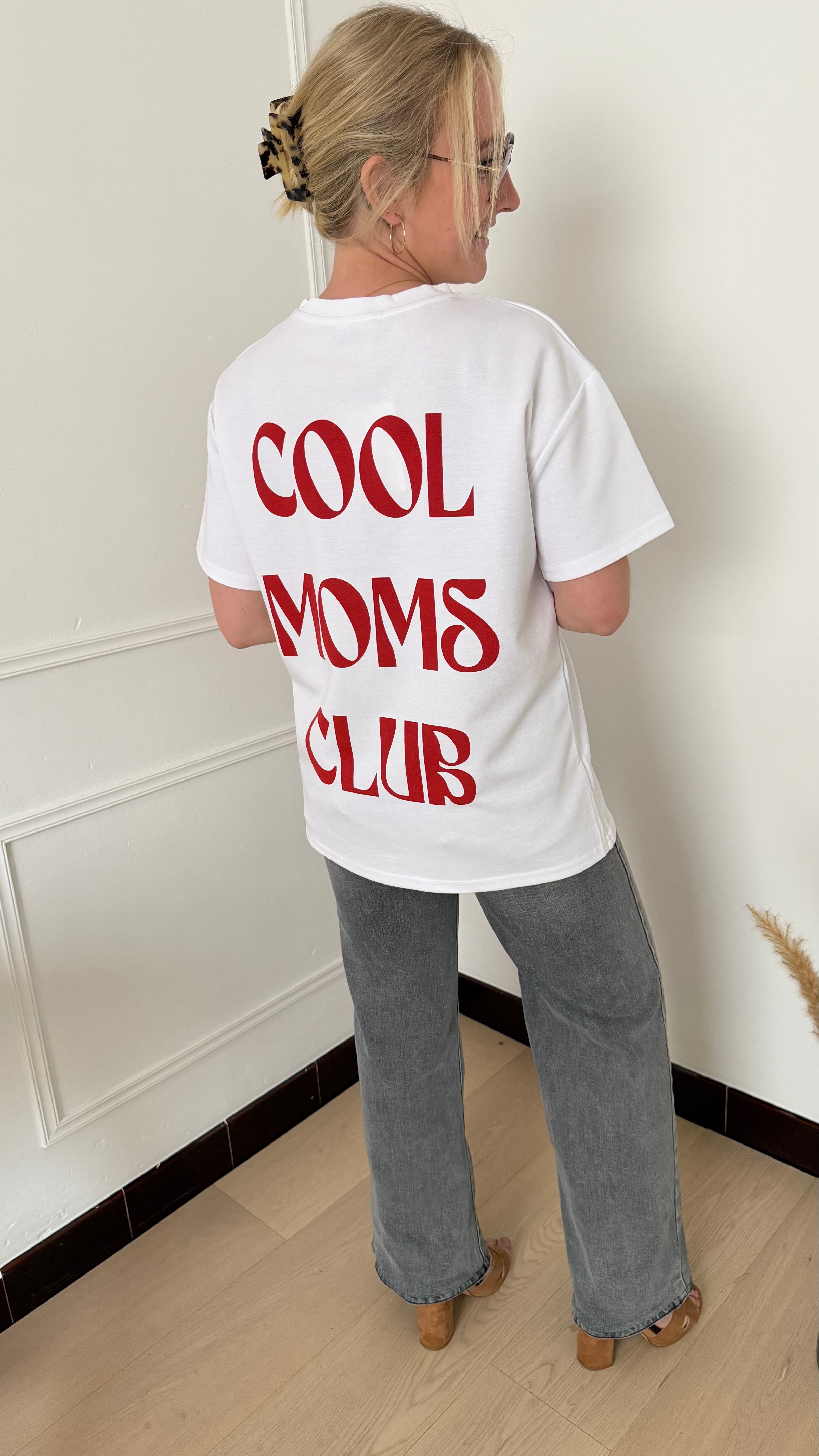 Cool Moms Club T-shirt White