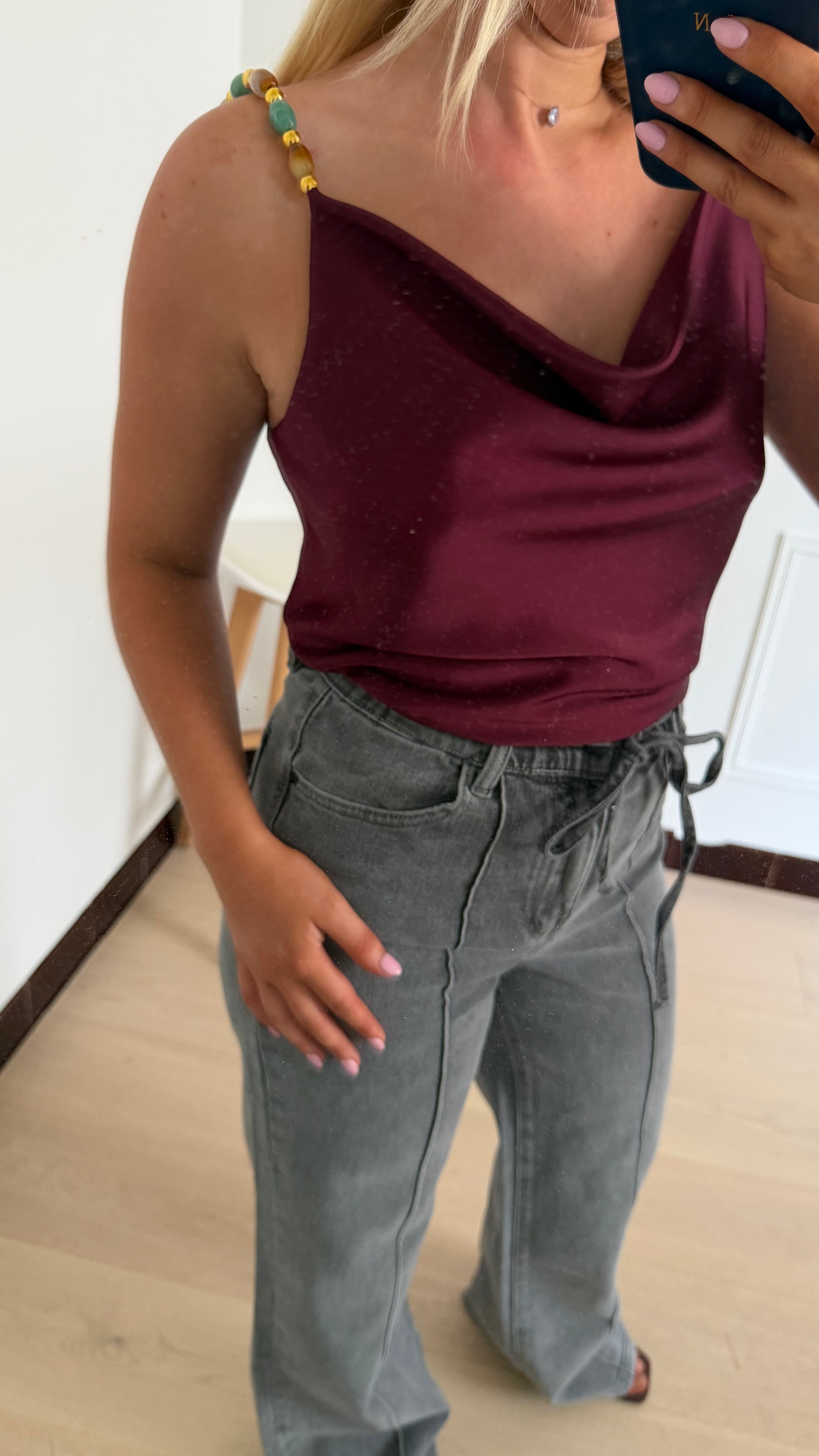 Straight Denim Jeans Antraciet