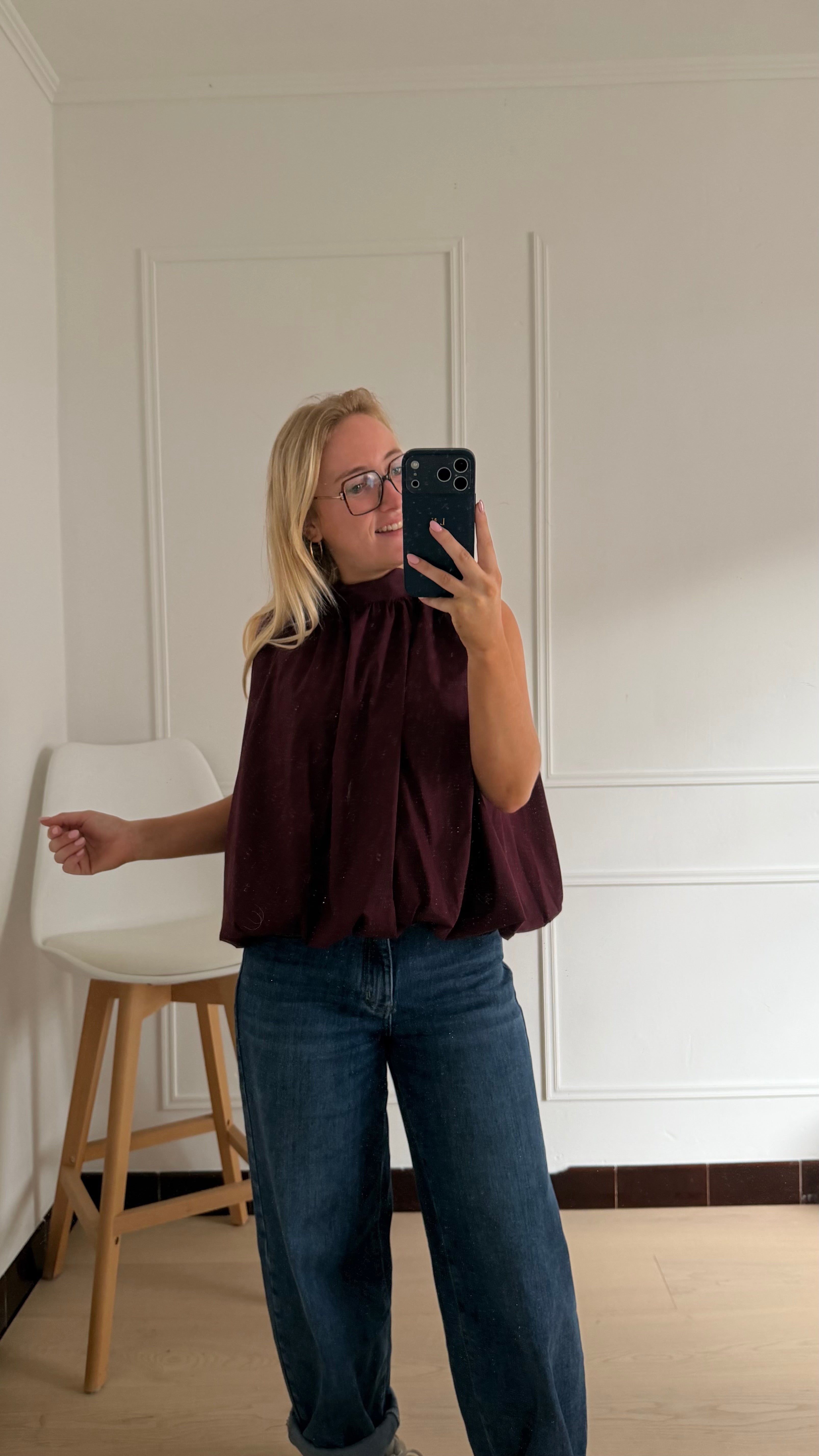 Mila Top Bordeaux