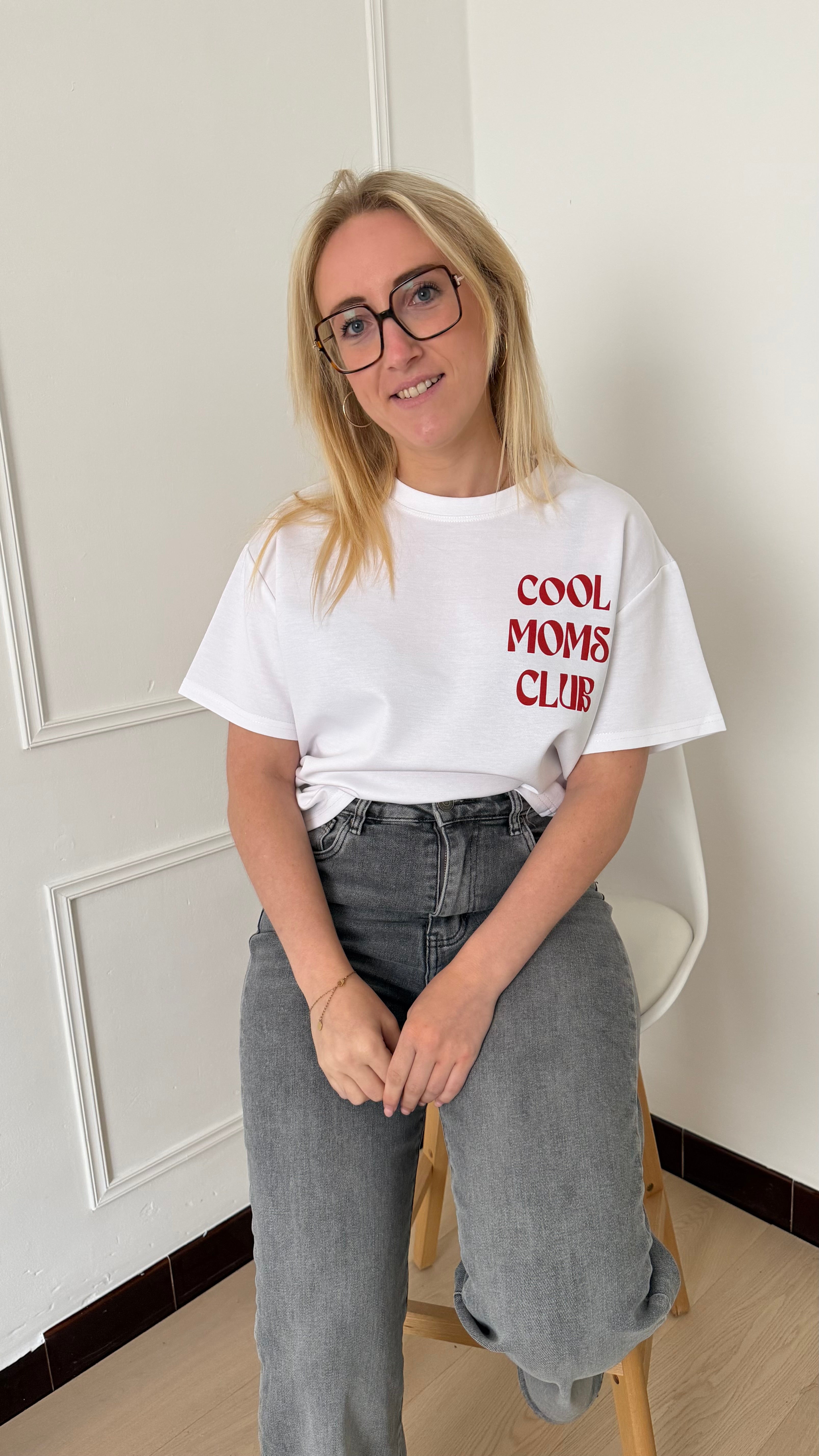 Cool Moms Club T-shirt White