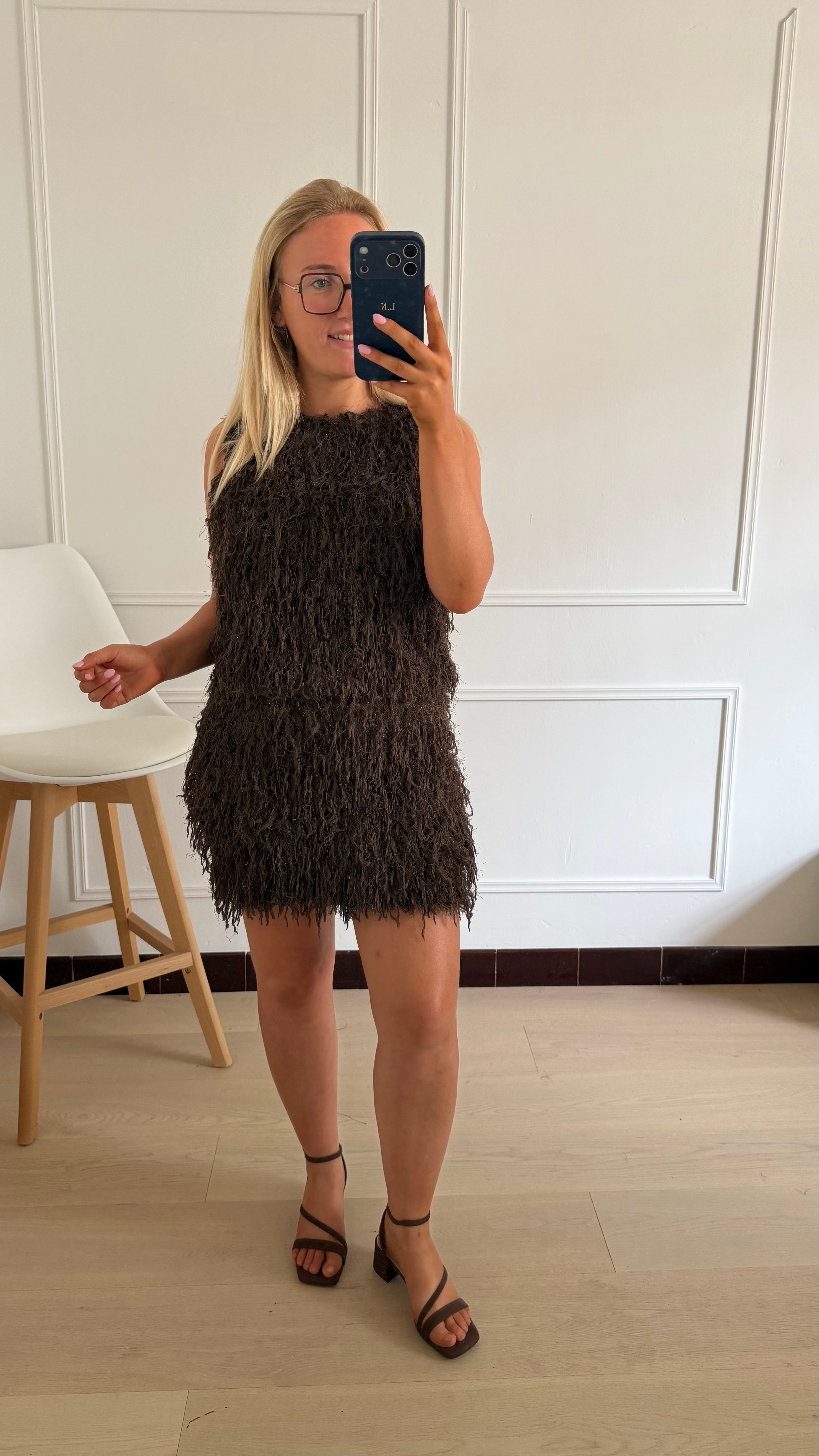 Maureen Fluffy Top Brown