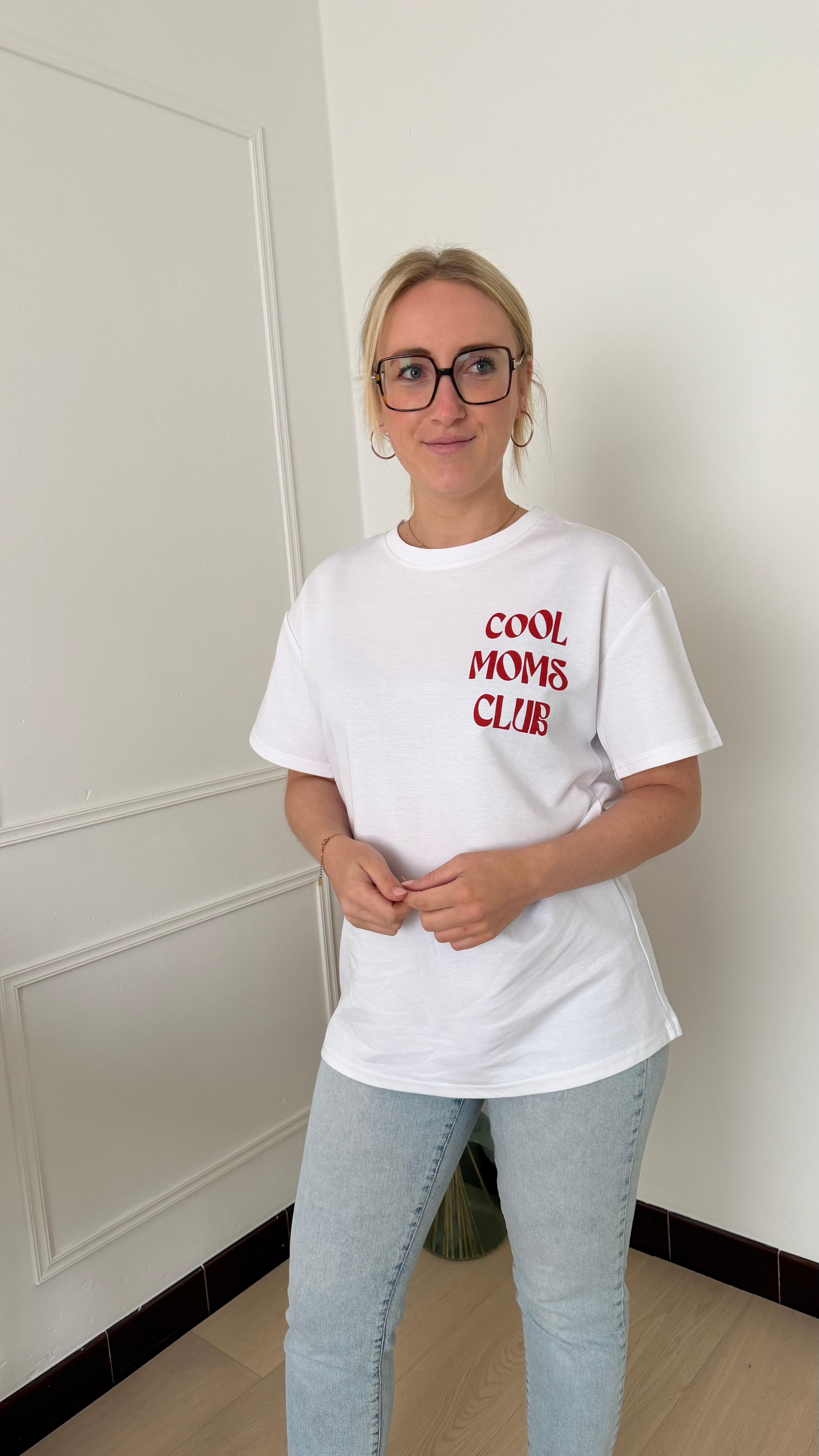 Cool Moms Club T-shirt White