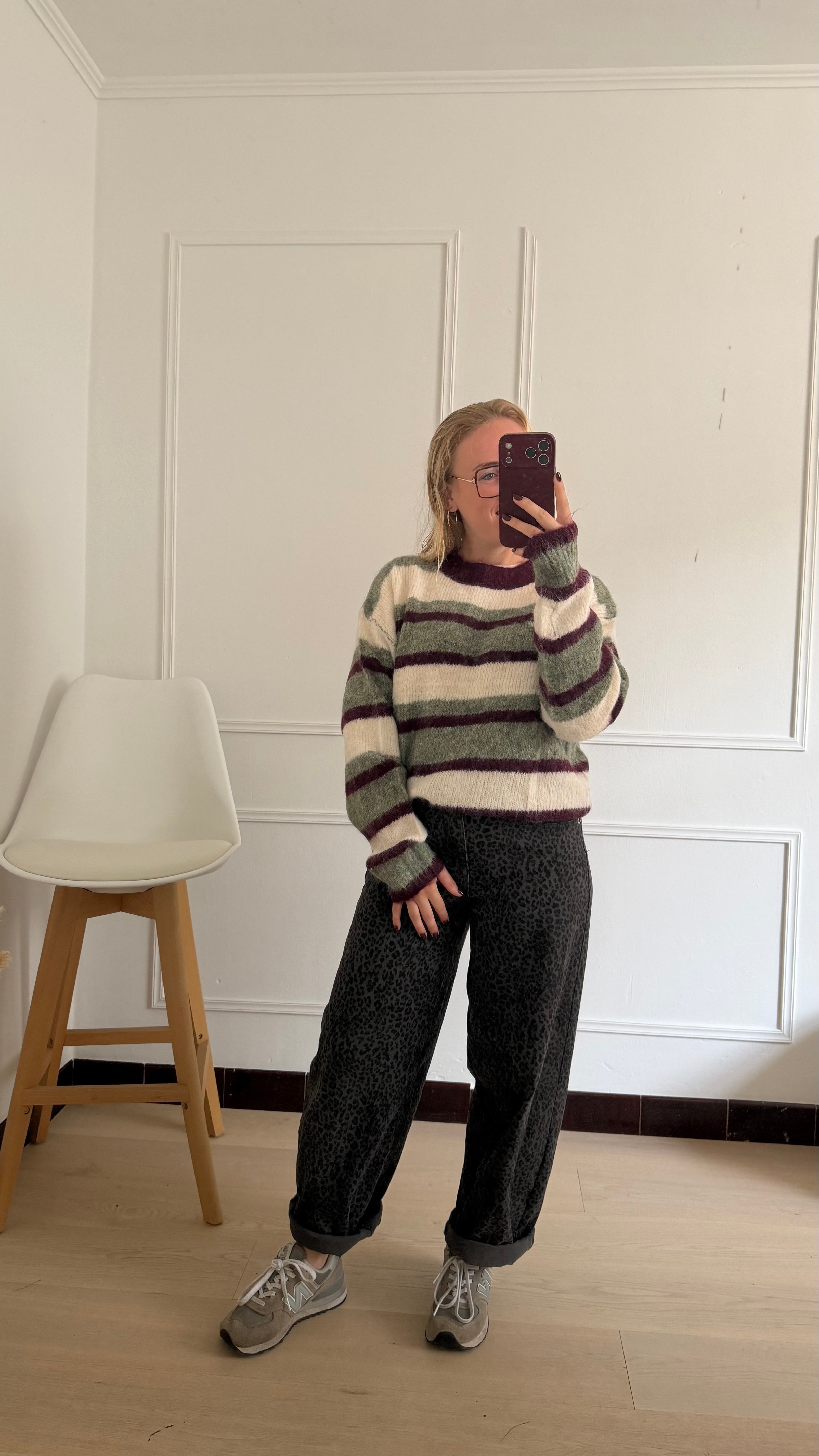 Pippa Striped Pull Green