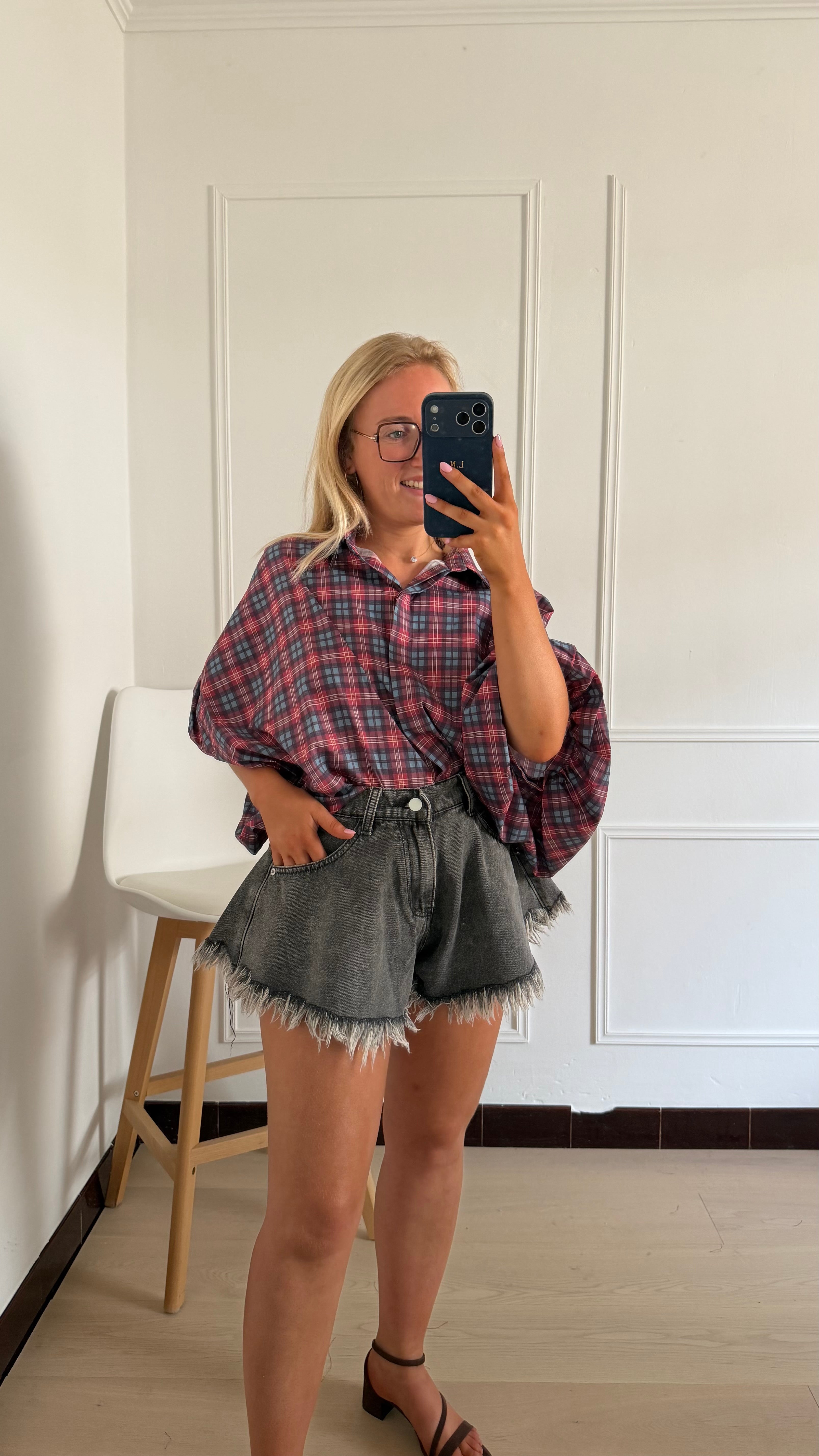 Sienna Black Denim Short