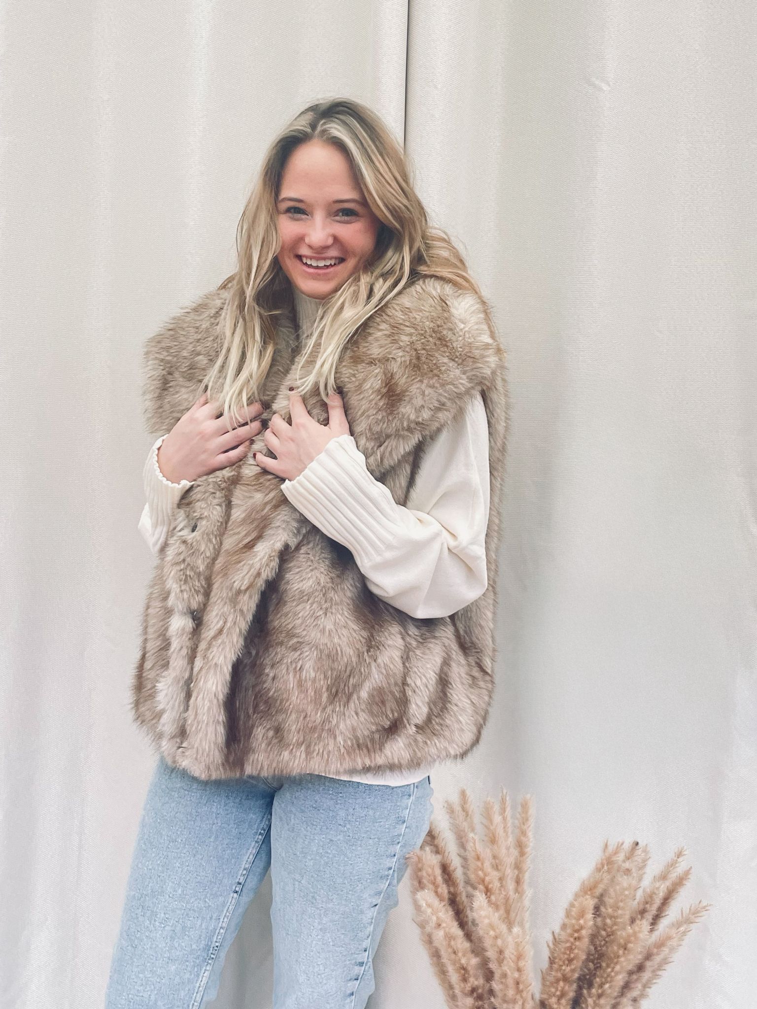 Taupe Fur Coat
