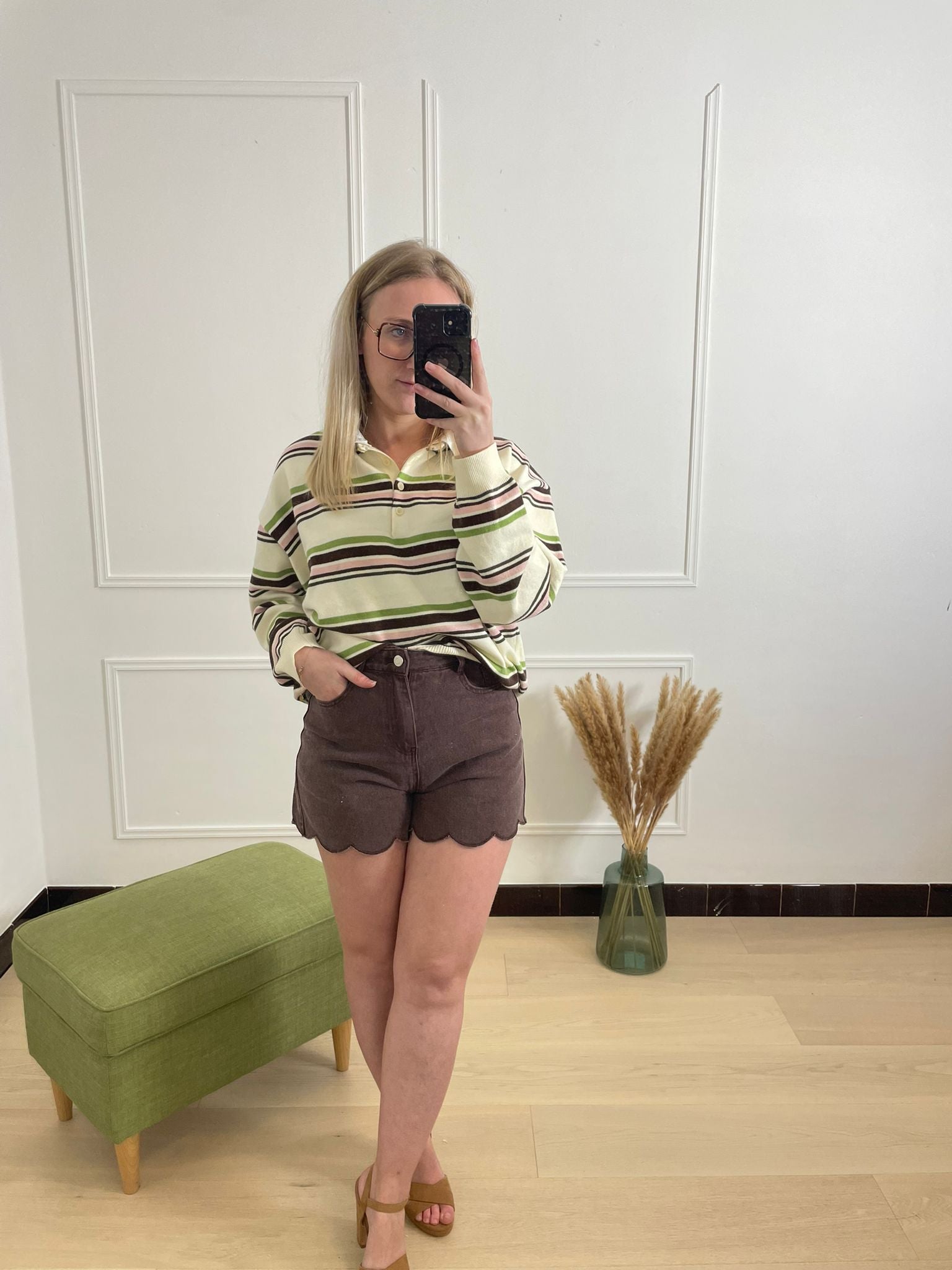Éléonore Polo Green/Pink