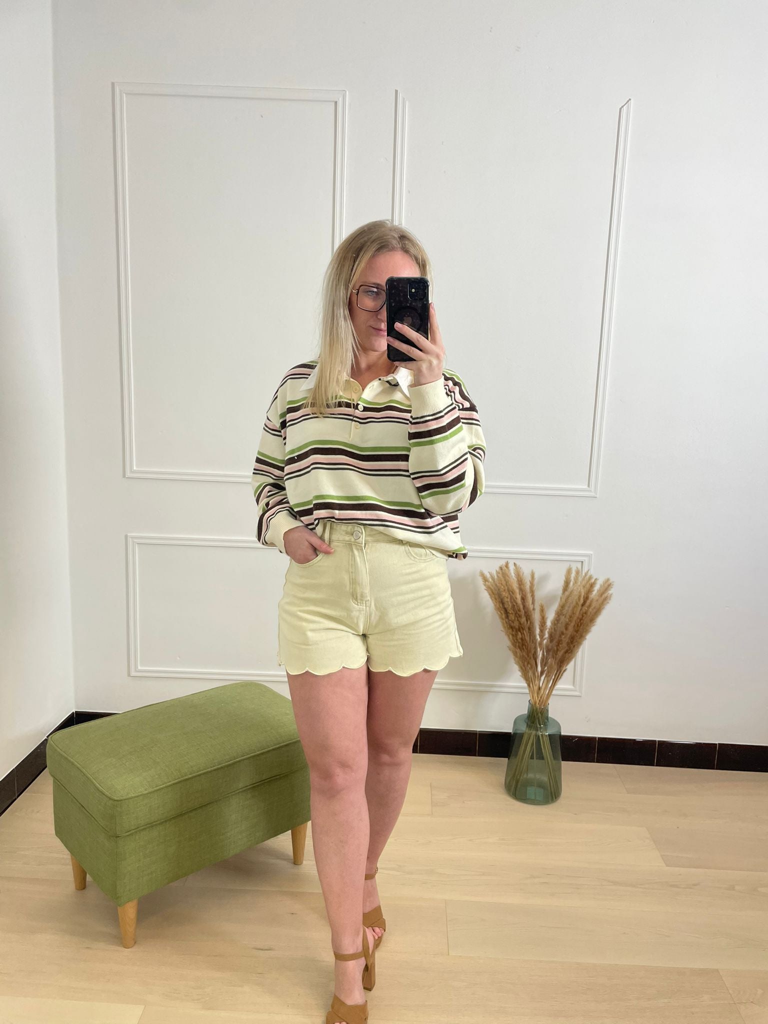 Éléonore Polo Green/Pink
