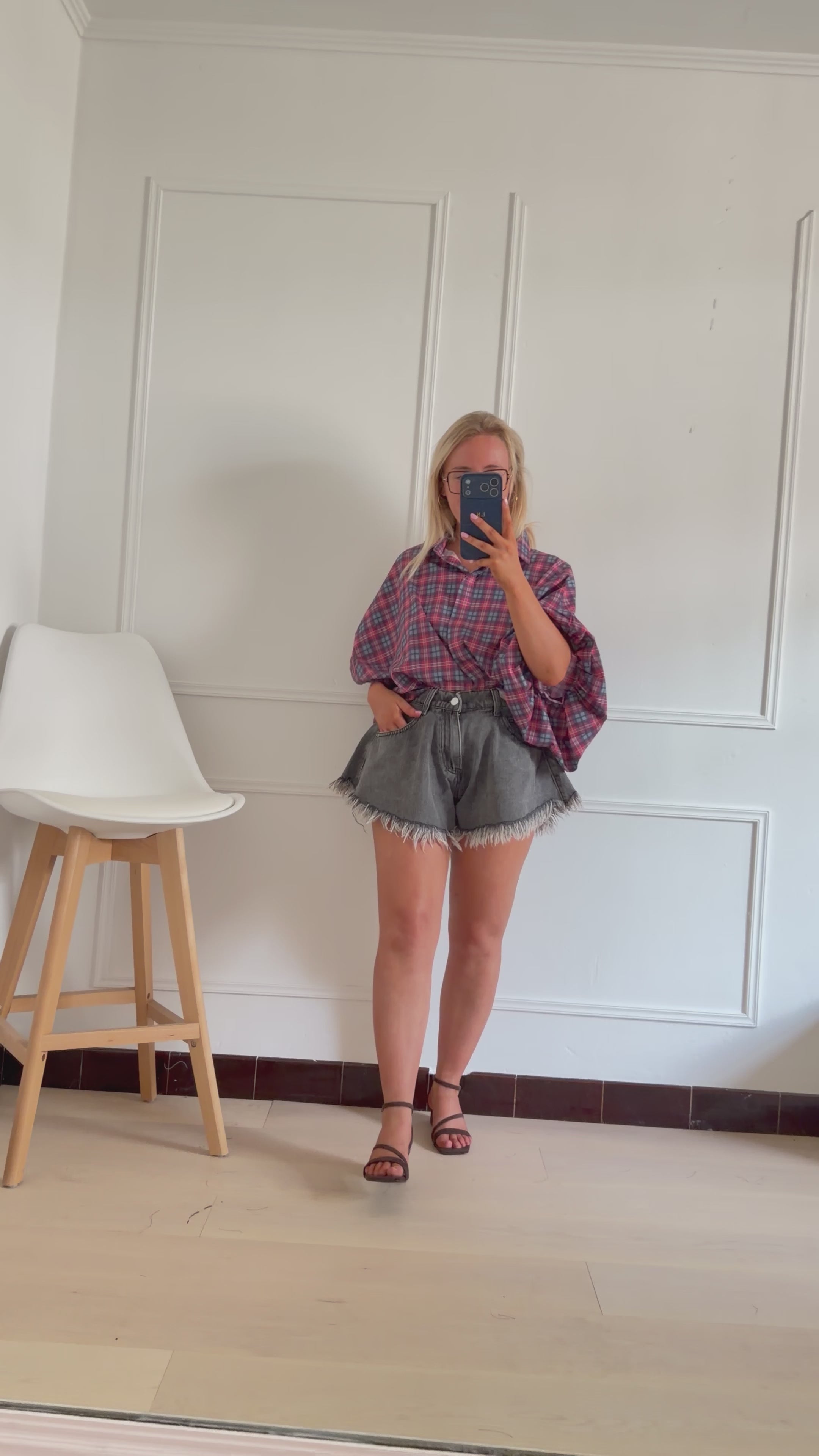 Sienna Black Denim Short