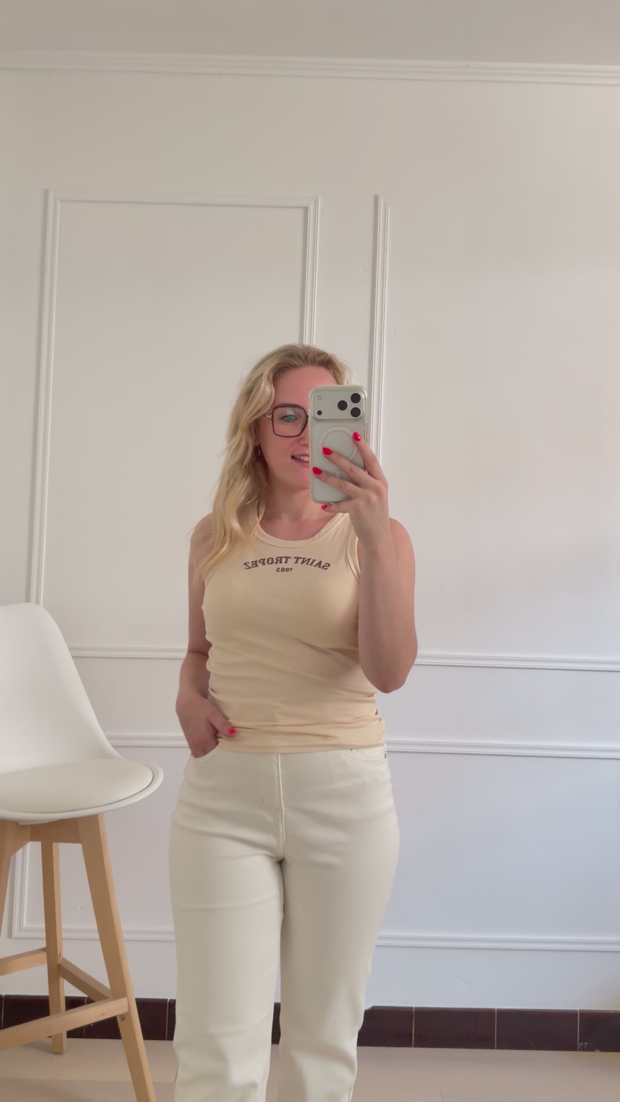 Saint-Tropez Top Beige