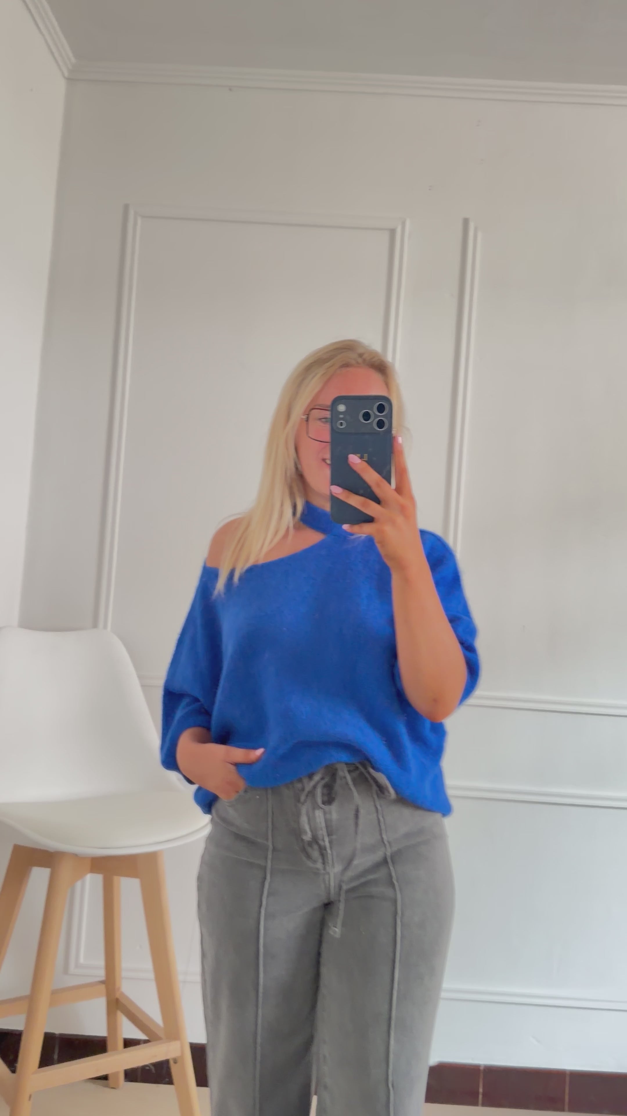 Elena Cut Out Pull Blue